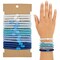 Wrapables Braided Elastic Hair Ties for Women, No Damage Hairbands for Thick Ponytails (15pcs), Blues